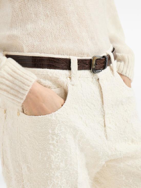 26SS 브루넬로 쿠치넬리 스트레이트 팬츠 ML121P4008 C001 ECRU - BRUNELLO CUCINELLI