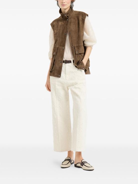 26SS 브루넬로 쿠치넬리 스트레이트 팬츠 ML121P4008 C001 ECRU - BRUNELLO CUCINELLI