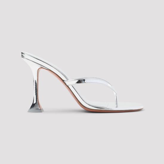 26FW 아미나 무아디 뮬/슬리퍼 17S366190JUL SILVER METALLIC - AMINA MUADDI
