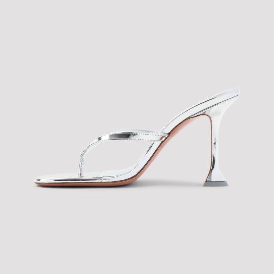 26FW 아미나 무아디 뮬/슬리퍼 17S366190JUL SILVER METALLIC - AMINA MUADDI