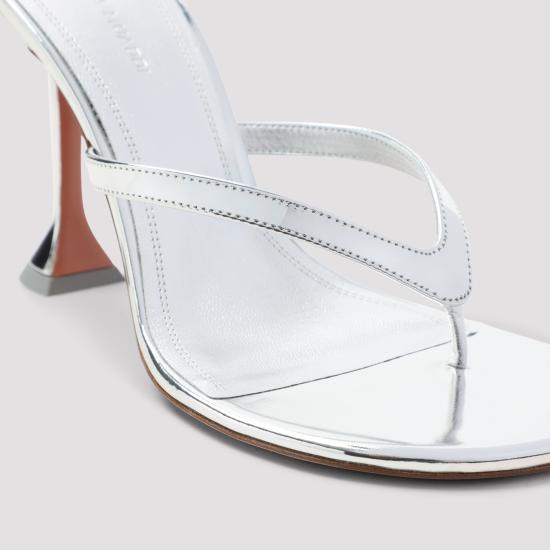 26FW 아미나 무아디 뮬/슬리퍼 17S366190JUL SILVER METALLIC - AMINA MUADDI