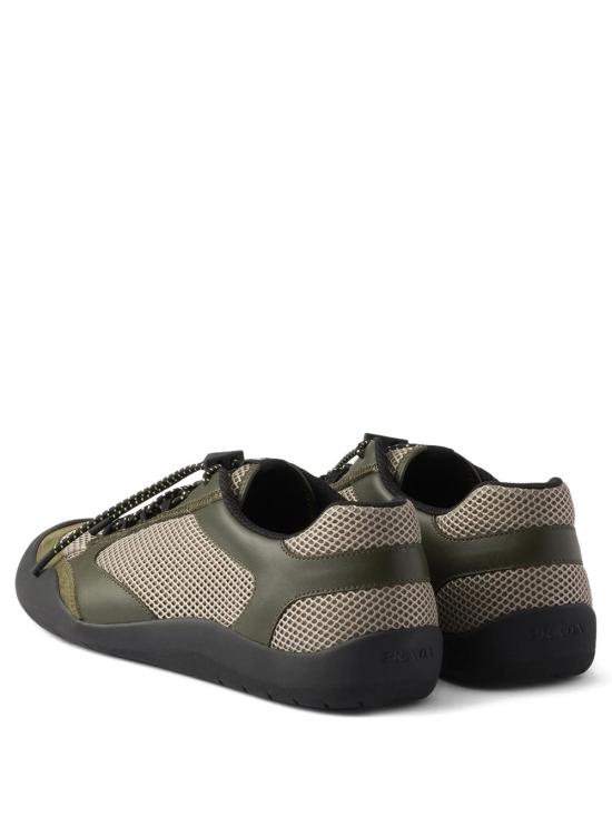 26FW 프라다 스피드락 레더 앤 메쉬 패브릭 스니커즈 2EE468FG0003ZM0 F0161 GREEN - PRADA
