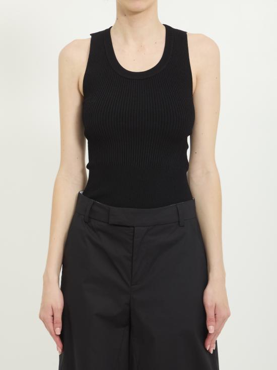 26FW 알라이아 반팔 티셔츠 AA9B0353K017A 995 BLACK