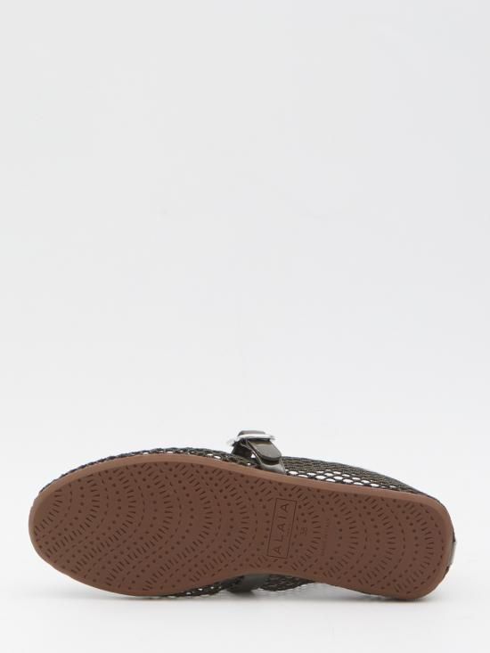 26FW 알라이아 피쉬넷 발레 플랫 AA3A029TK007 610 GREEN - ALAIA