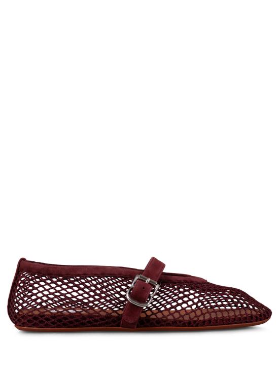 26FW 알라이아 피쉬넷 발레 플랫 AA3A029TK061 325 BORDEAUX