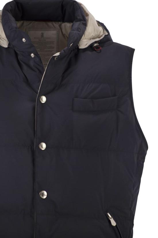 26FW 브루넬로 쿠치넬리 패딩 조끼 MV4081628 CIX44 NAVY - BRUNELLO CUCINELLI