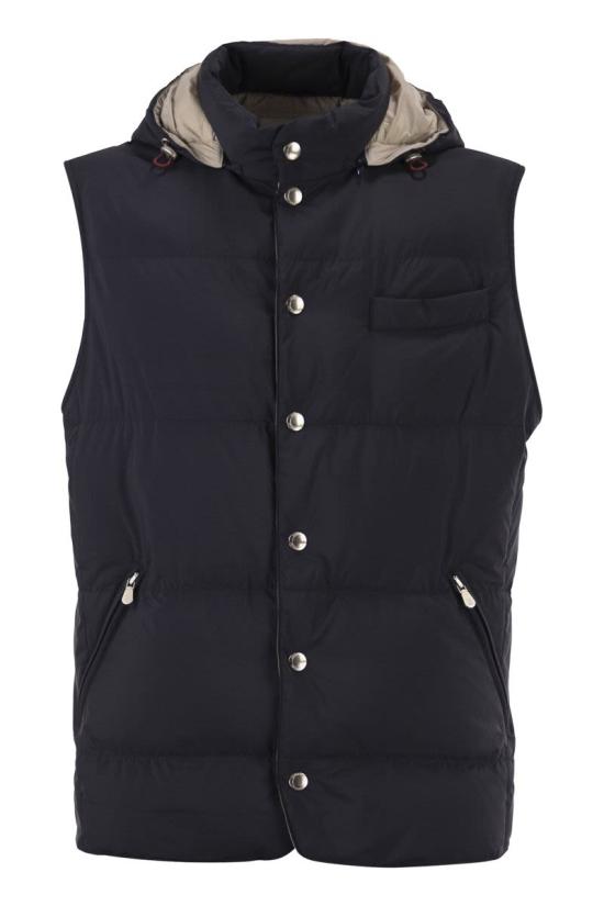 26FW 브루넬로 쿠치넬리 패딩 조끼 MV4081628 CIX44 NAVY