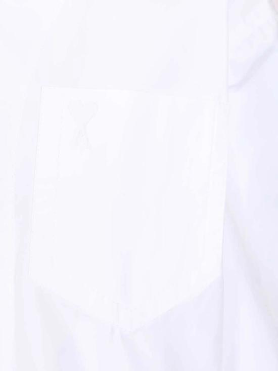 26SS 아미 포플린 반팔 셔츠 USH809CO0063100 WHITE - AMI