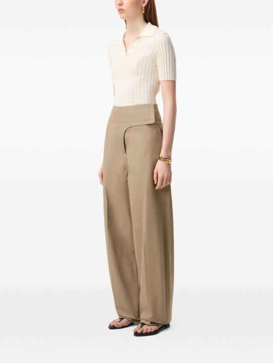 26SS 아미 코튼 랩드 벨티드 트라우저 FTR866CO0132A036 BEIGE TAUPE - AMI
