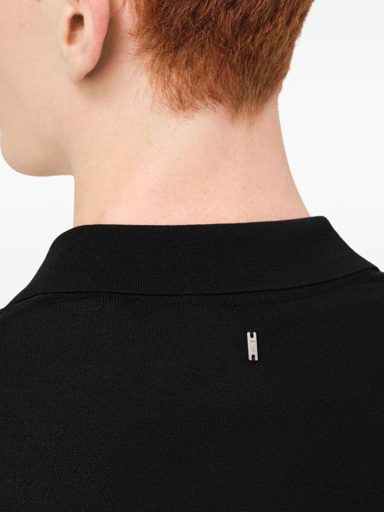 26SS 아미 니트 숏슬리브 폴로 HPL436KN0159001 BLACK - AMI