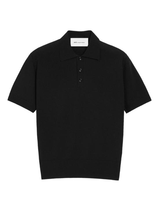 26SS 아미 니트 숏슬리브 폴로 HPL436KN0159001 BLACK