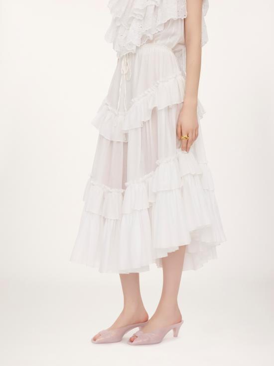 26FW 끌로에 롱 스커트 CH26AJU75040107 BIANCO - CHLOE