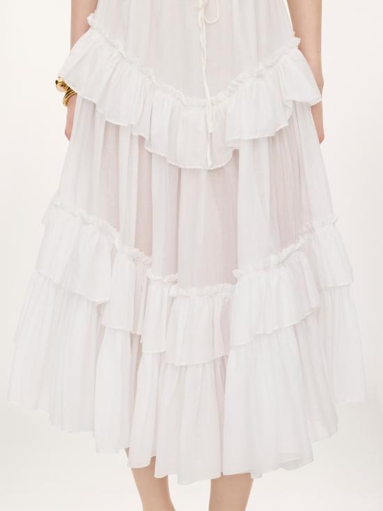 26FW 끌로에 롱 스커트 CH26AJU75040107 BIANCO - CHLOE