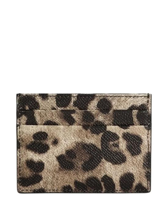 26FW 돌체앤가바나 레오파드 프린트 폴리싱 카프스킨 카드 홀더 BI0330AX566HY13M MARRONE - DOLCE & GABBANA