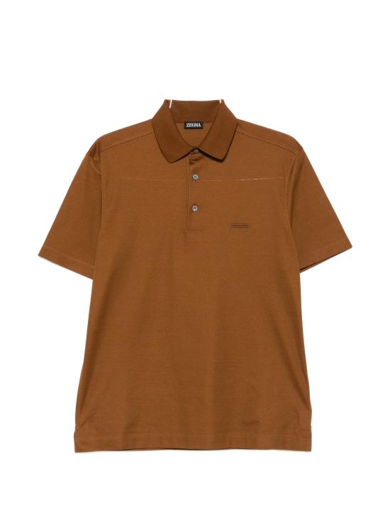 26SS 에르메네질도제냐 폴로 티셔츠 UH348A3H794N05 MARRONE