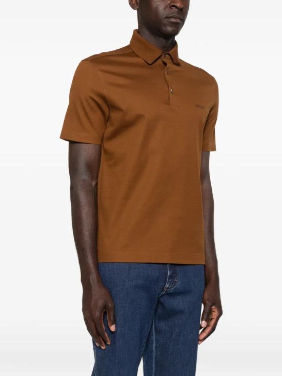 26SS 에르메네질도제냐 폴로 티셔츠 UH348A3H794N05 MARRONE - ERMENEGILDO ZEGNA