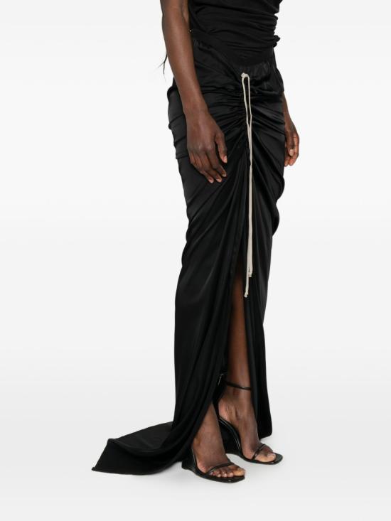 26SS 릭 오웬스 롱 스커트 RO01F6359SCH09 NERO - RICK OWENS