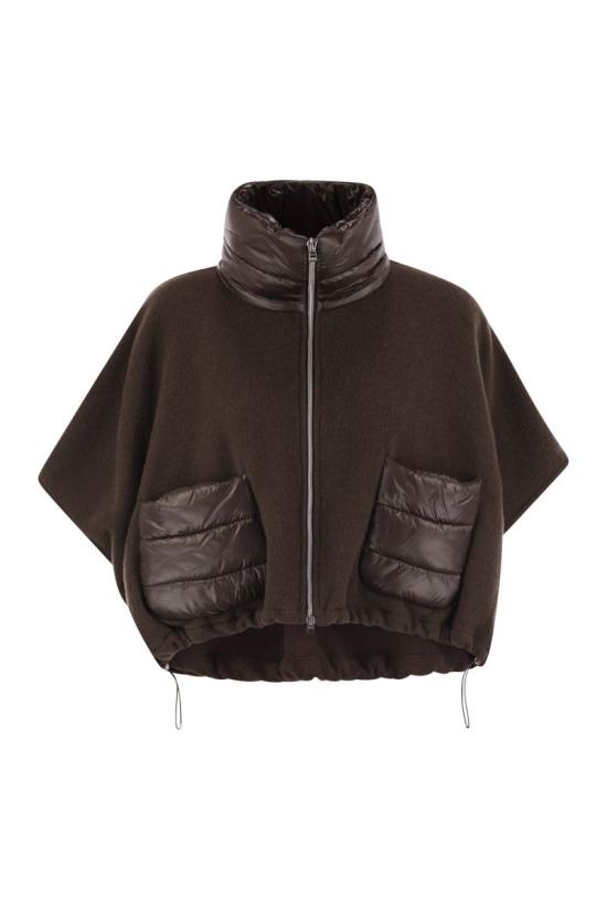 26FW 에르노 A 셰이프 리조트 쇼트 판초 GI00042DR333958810 BROWN