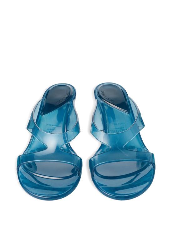 26FW 지미추 뮬/슬리퍼 JELLYDROP50TPZLIGHTLAGOON CLEAR BLUE - JIMMY CHOO