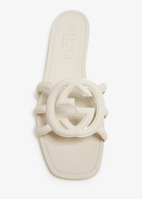26FW 구찌 인터로킹 G 슬라이드 샌들 780307J87009022 WHITE - GUCCI