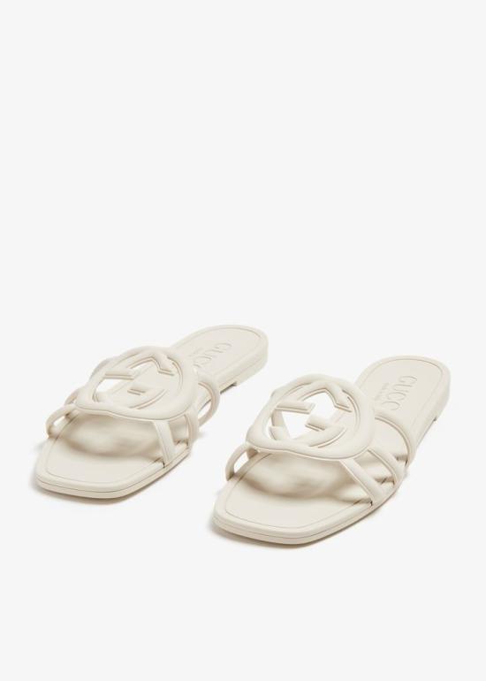 26FW 구찌 인터로킹 G 슬라이드 샌들 780307J87009022 WHITE - GUCCI