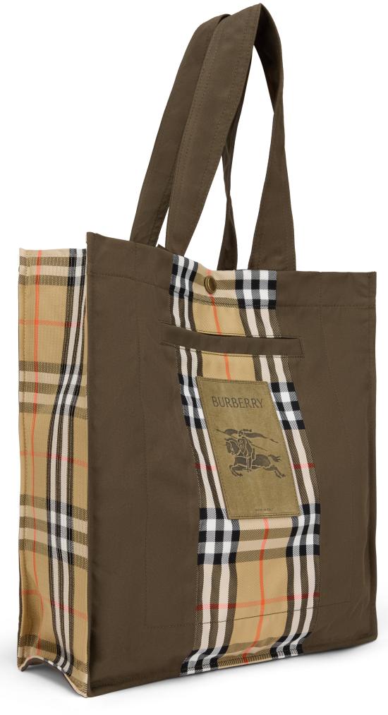 26SS 버버리 체크 트렌치 토트 8119072158217A1336 khaki - BURBERRY
