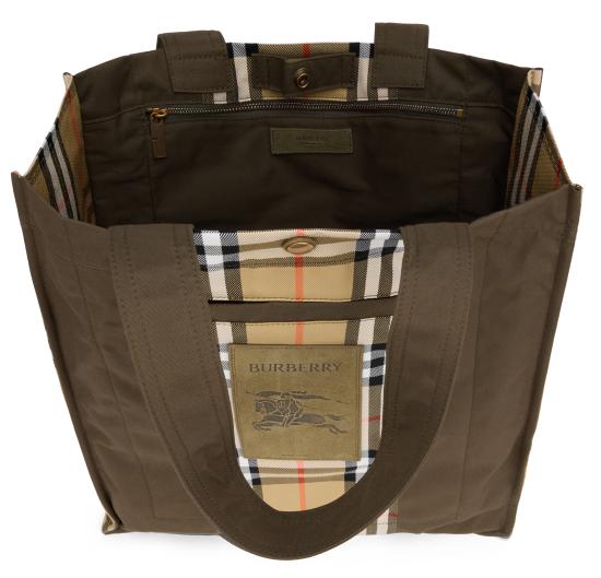 26SS 버버리 체크 트렌치 토트 8119072158217A1336 khaki - BURBERRY