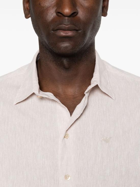 26SS 엠포리오 아르마니 긴팔 셔츠 EM000099TE20550U1081 BEIGE - EMPORIO ARMANI