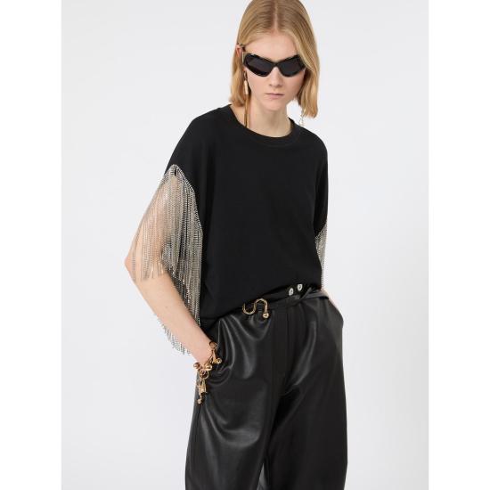 26FW 스포트막스 반팔 티셔츠 2622946015600002 BLACK - SPORTMAX