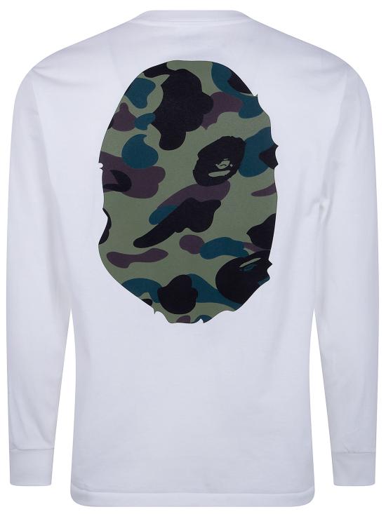 26SS 베이프 긴팔 티셔츠 001LTM301015M 102082325 WHITE - BAPE