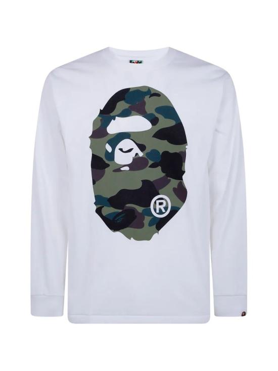 26SS 베이프 긴팔 티셔츠 001LTM301015M 102082325 WHITE - BAPE