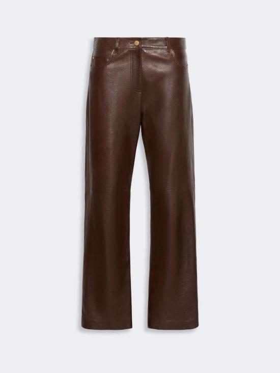 26FW 에스막스마라 가죽 팬츠 2629436011600001 BROWN