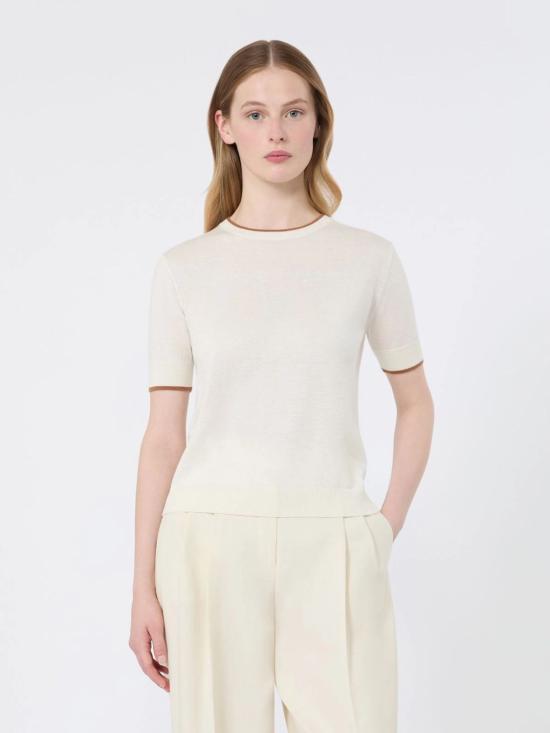 26FW 막스마라 스튜디오 반팔 티셔츠 2626366081600012 WHITE - MAX MARA STUDIO
