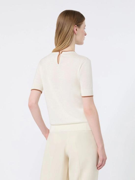 26FW 막스마라 스튜디오 반팔 티셔츠 2626366081600012 WHITE - MAX MARA STUDIO