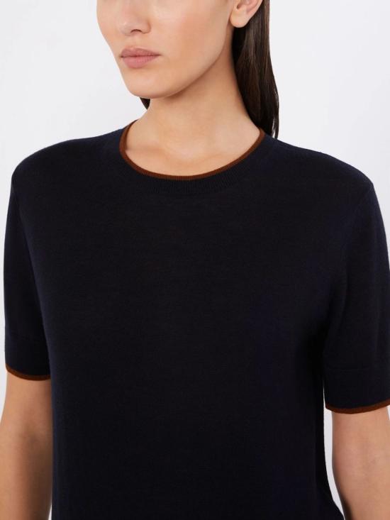 26FW 막스마라 스튜디오 반팔 티셔츠 2626366081600014 NAVY - MAX MARA STUDIO