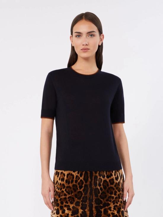 26FW 막스마라 스튜디오 반팔 티셔츠 2626366081600014 NAVY - MAX MARA STUDIO
