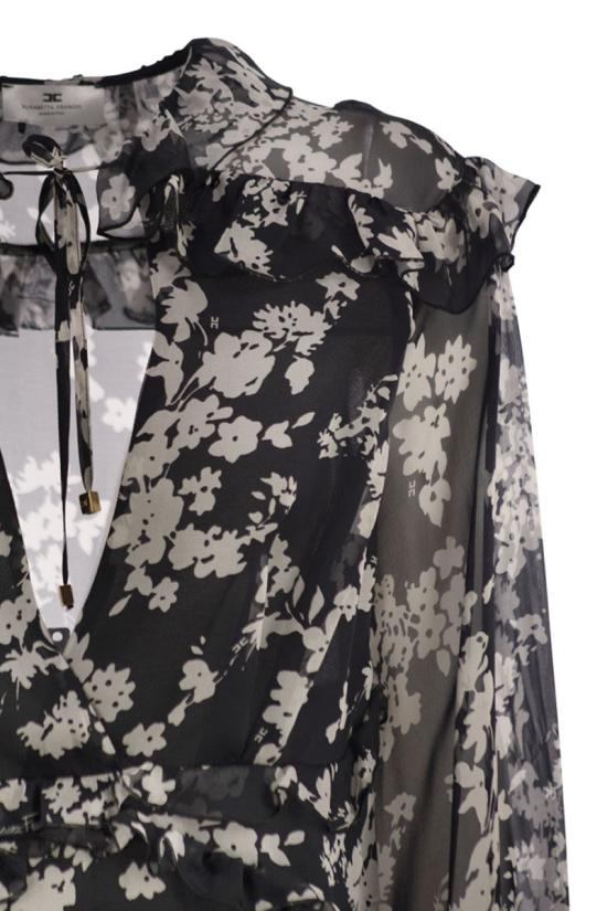 25SS 엘리자베타프랜치 미디 원피스 AB71551E2 685 BLACK BUTTER - ELISABETTA FRANCHI