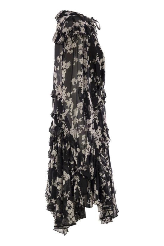 25SS 엘리자베타프랜치 미디 원피스 AB71551E2 685 BLACK BUTTER - ELISABETTA FRANCHI