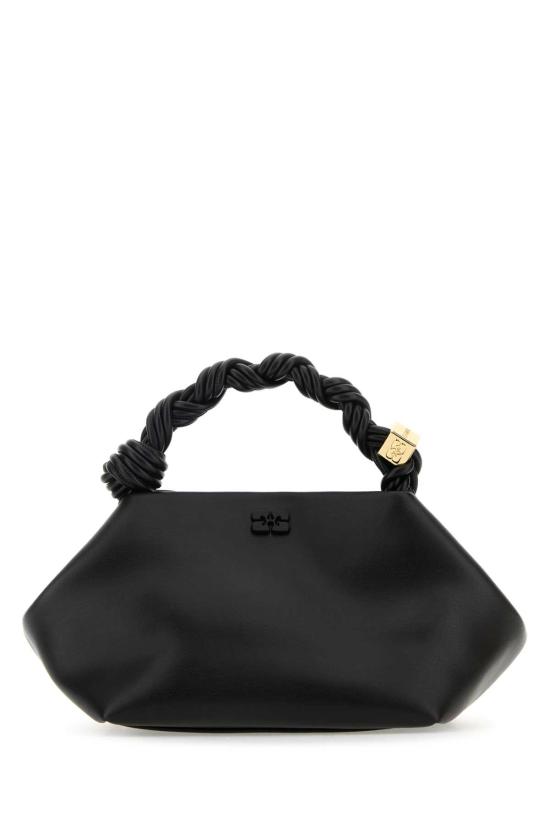 26FW 가니 스몰 레더 보우 토트백 A5241 099 BLACK