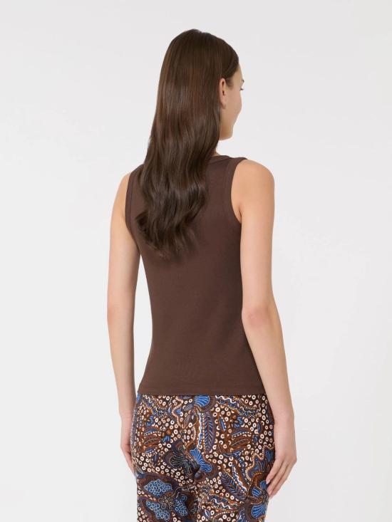 26SS 위켄드막스마라 민소매 티셔츠 2615941012600003 CHOCOLATE - WEEKEND MAX MARA