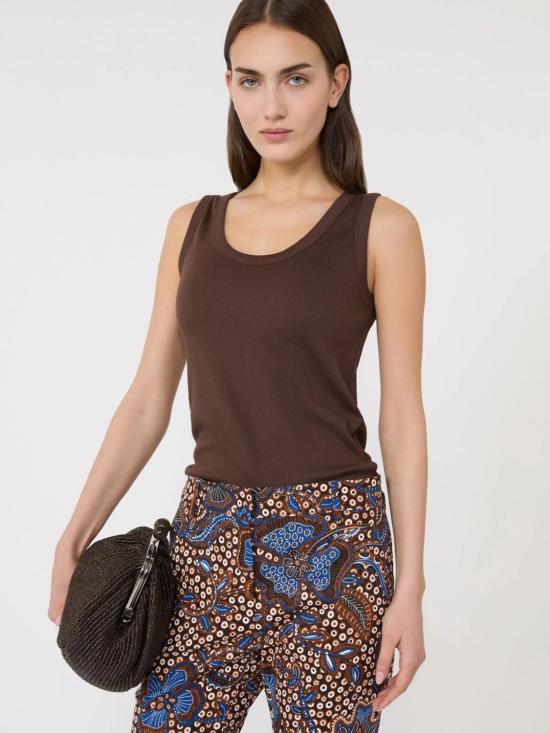 26SS 위켄드막스마라 민소매 티셔츠 2615941012600003 CHOCOLATE - WEEKEND MAX MARA