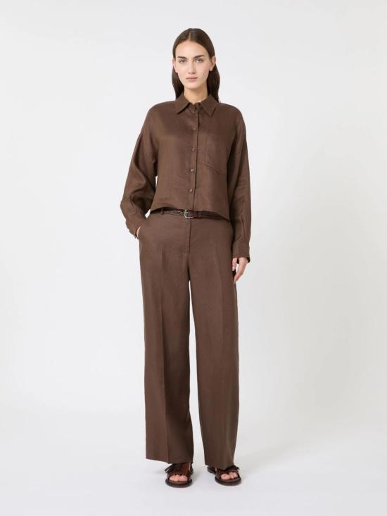 26SS 위켄드막스마라 스트레이트 팬츠 2615131112600037 CHOCOLATE - WEEKEND MAX MARA