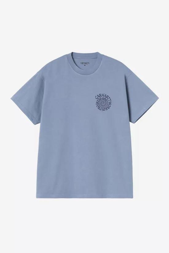 26SS 칼하트 WIP 숏슬리브 스파이럴스 티셔츠 I036264 3HXXX GENTLEBLUE