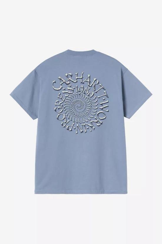 26SS 칼하트 WIP 숏슬리브 스파이럴스 티셔츠 I036264 3HXXX GENTLEBLUE - CARHARTT WIP