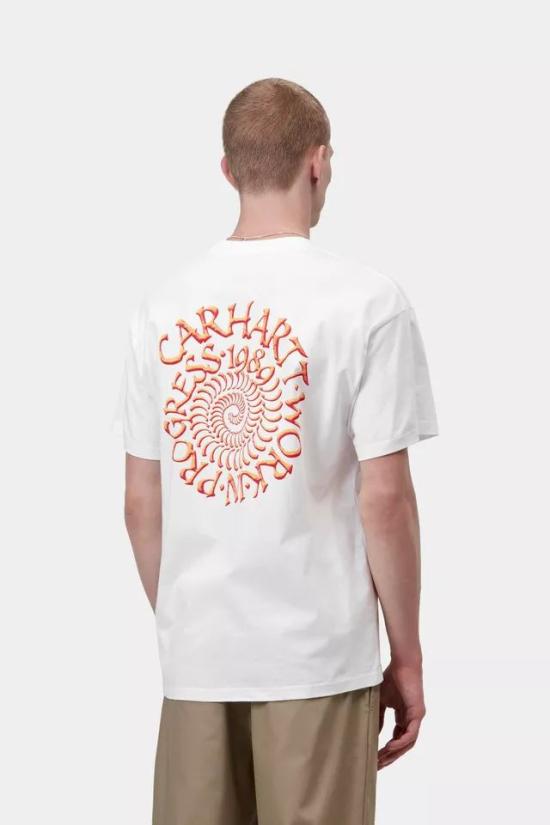 26SS 칼하트 WIP 숏슬리브 스파이럴스 티셔츠 I036264 02XX WHITE - CARHARTT WIP