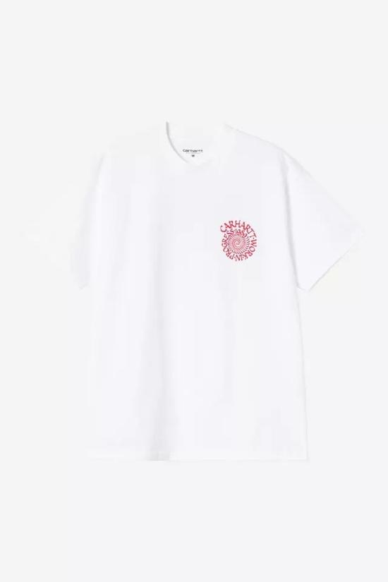 26SS 칼하트 WIP 숏슬리브 스파이럴스 티셔츠 I036264 02XX WHITE