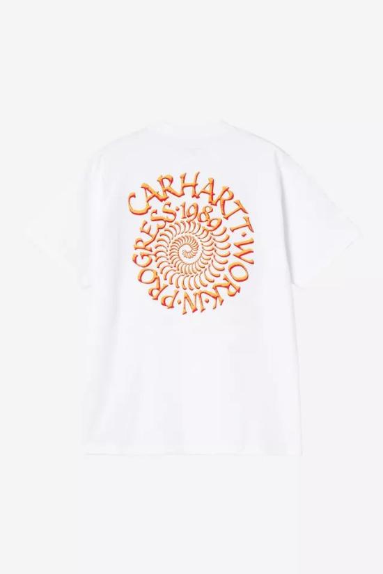 26SS 칼하트 WIP 숏슬리브 스파이럴스 티셔츠 I036264 02XX WHITE - CARHARTT WIP