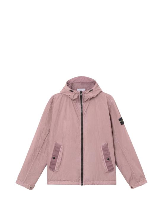 26SS 스톤 아일랜드 크링클 랩스 NY 윈드 레지스턴스 안티 드롭 후드 자켓 L1S154100001S0A23 V008F PURPLE GRAY
