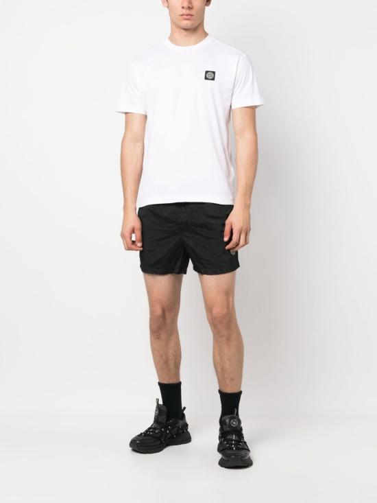 26SS 스톤 아일랜드 포켓 나일론 메탈 에코닐 에코닐 레귤러 핏 미드 렝스 스윔 쇼츠 L1S15B100003S0043 V0029 BLACK - STONE ISLAND