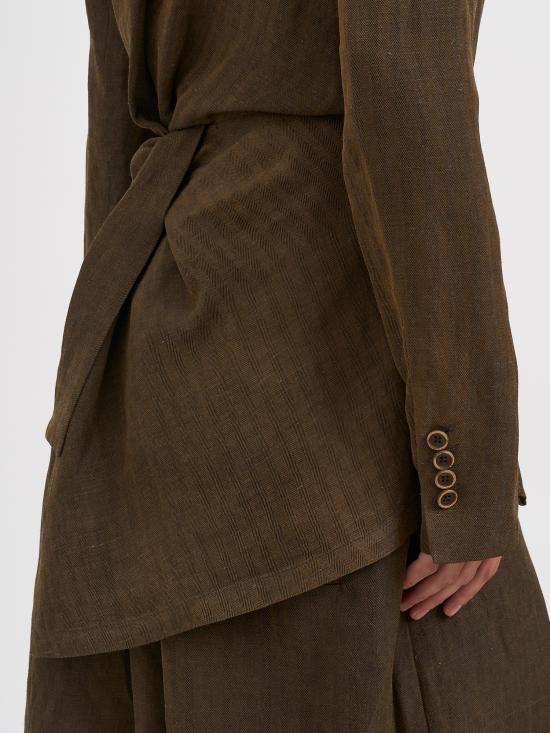 26SS 우마 왕 수트 자켓 NUW6061UW690 BROWN - UMA WANG